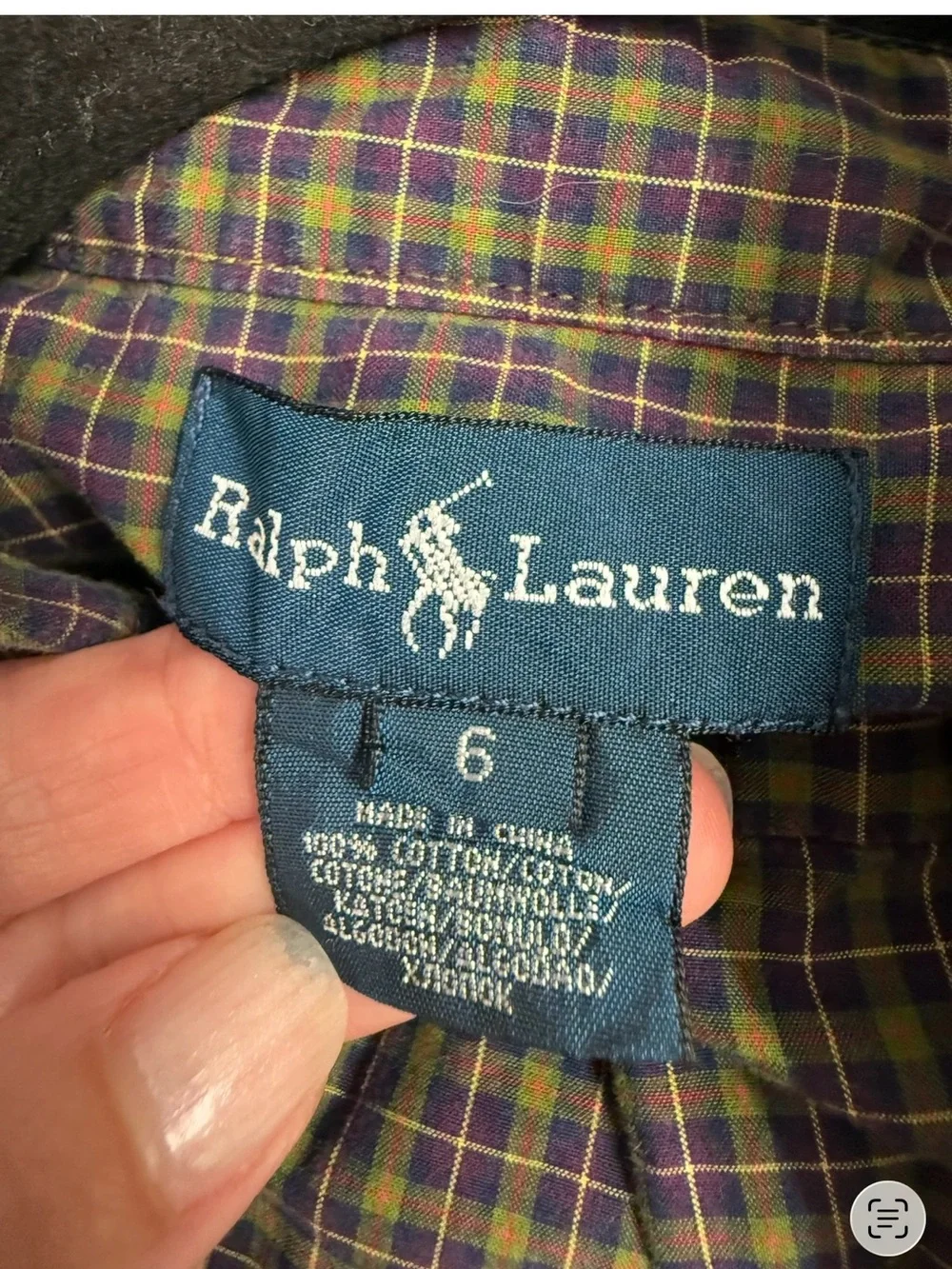 Boy’s Ralph Lauren Plaid Button Down shirt size 6